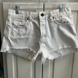 Free People white Jean shorts